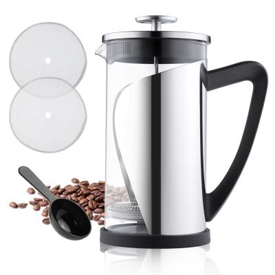 China Amazon Stainless Steel Coffee Maker Viable Hot Selling Coffee Press, 34OZ Borosilicate Glass Coffee Plunger for sale