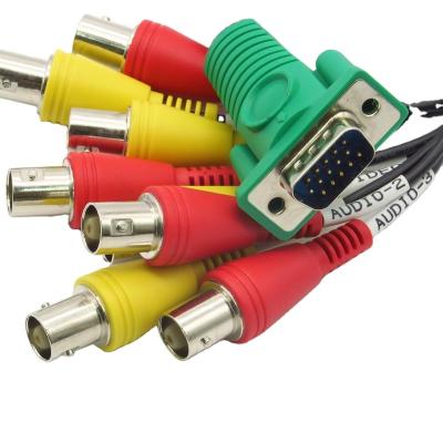 China Computer OEM Dsub VGA Harness BNC To DVI Video Connector Cable Audio Assembly Parts for sale