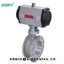 China Pneumatische Actuator Differentiële Drukss304 SS316 Tri Zonderlinge Vleugelklep Te koop