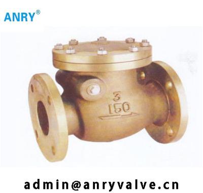 China Bronze-Meerwasser Marine Fuel Swing Check Valves C84400 B62 flanschte Rf zu verkaufen