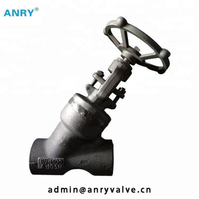 China 800Lb Y Type Globe Valve Water SW NPT Bolted Bonnet 1/2