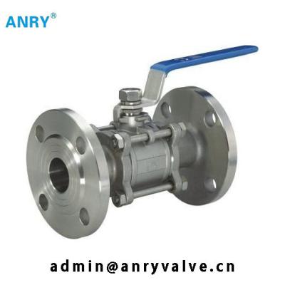 China 3pcs Casted Steel Ball Valve WCB CF8M CF8 Body PTFE Seat Lever Operated Floating Ball Valve for sale