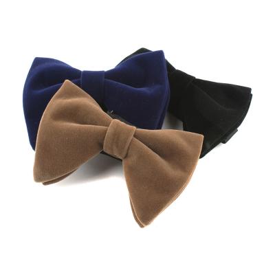 China Velvet Hot Selling Women Mens Groom Wedding Gentleman Bow Tie Velvet Big Bowties Wholesale for sale