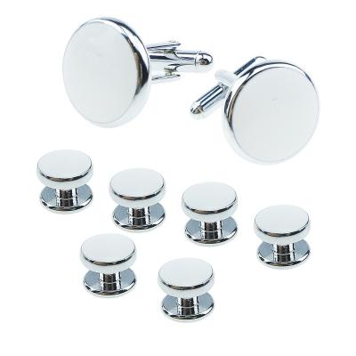 China Fashion Hot Selling Promotional Mens Gifts Custom Metal Cufflink And Tie Pin Set for sale