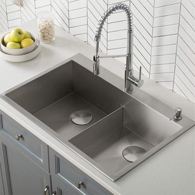 China With Faucet Novasinks OEM ODM ODM Apron Front Double Bowl 18 Gauge 304 Stainless Steel Rectangular Kitchen Sink for sale