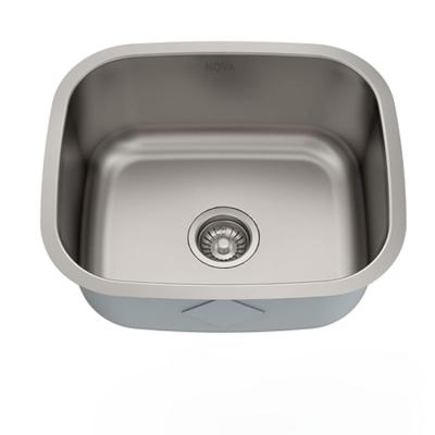 China Without Faucet Novasinks Basin Pressed Single Bowl 1816 Undermount 18 Hot Sale 16gauge 304 Stainless Steel 1.2mm 1.35mm Kitchen Sink for sale