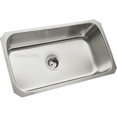 China Without Faucet Novasinks Basin Pressed Undermount Single Bowl 3018 18 Gauge 16gauge 304 Stainless Steel Hot Sale 1.2mm 1.35mm Kitchen Sink for sale