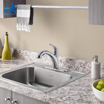 China With Faucet Novasinks Rectangular Brushed Modern Single Bowl SUS 304 Above Counter Kitchen Sink With Faucet for sale