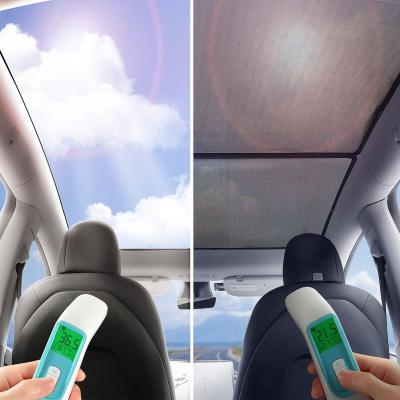 China Lower Window Insulation Vehicle Interior Temperature Rays Protection Sun UV Shade For Tesla Model Y (2020 2021 2022) Sunroof Sunshade for sale