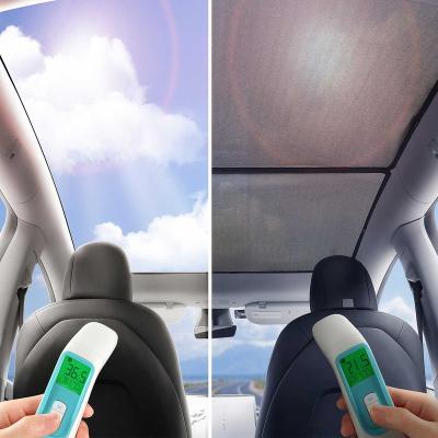 China Lower Tesla Model 2020-2022 Vehicle Temperature Tesla Model Y Roof Sunshade Panoramic Sunroof Sunshade Interior Y Accessories for sale