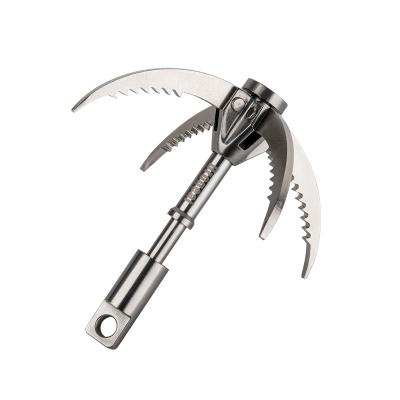 China Stainless Steel+SC50 Gravity Wall Tree Climbing Tool Stainless Steel+SC50 Folding Attacking Flight Tiger Claw Gear Hook for sale