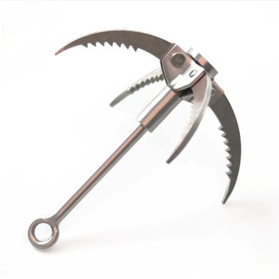 China New 2020 hot sale stainless steel+SC50 outdoor multifunctional camping hiking climbing safety folding survival tool stainless steel attacking hook claw for sale