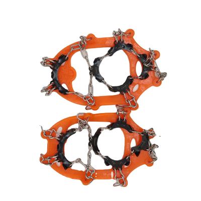 China Non-slip Ice Claw Manganese Steel Ice Claw Ski Snow Shoes Rubber Teeth Mountaineering Claw Safety Shoes 10 for sale