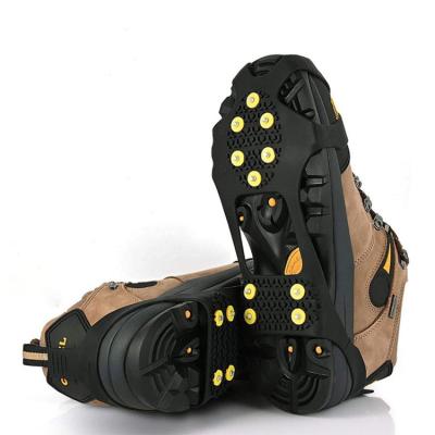 China Safety Shoes 10 Teeth Anti Slip Spikes Ice Grip Snow Shoes Spike Boots Grippers Ice Cleats for sale