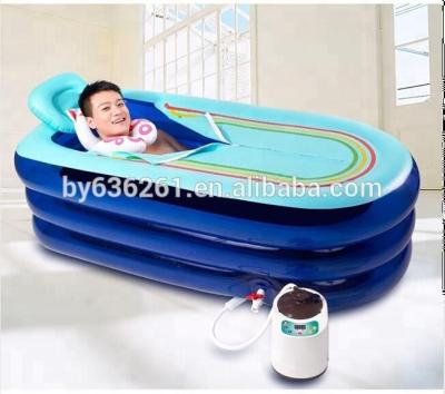 China Computer Control Panel Fold Inflatable Adult Bathtub With Sauna Spa for sale