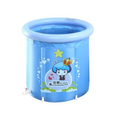 China Environmental and Non-toxic Plastic Inflatable Baby Bath Tub Folding Baby PVC Hot Tub for sale