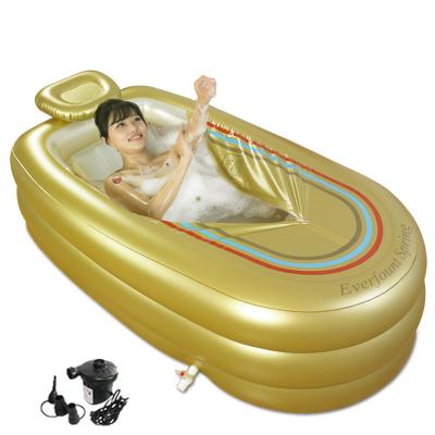 China China Factory Golden PVC Multifunctional Large Size Adult Inflatable Bathtub Portable Bathtub for sale