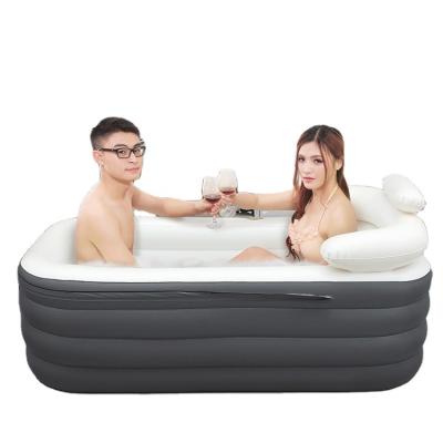 China Big Size Viable Thicken PVC To Couple Collapsible Inflatable Bathtub Adult Bathtub for sale