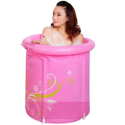 China Free Promotional Pink Portable Bathtub For Adults PVC Plastic Swimming Pool for sale