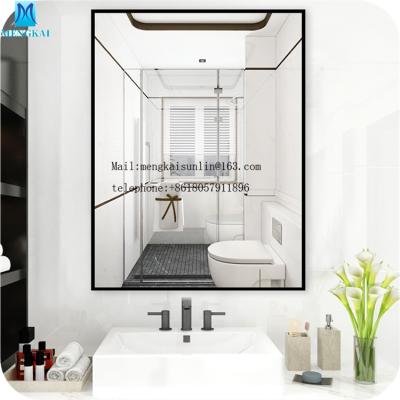 China Wholesale New Product Minimalist Round Shape Glass Pillar Aluminum Alloy Dressing Room Wall Mirror for sale