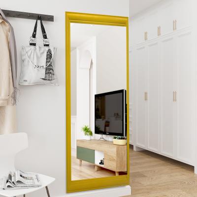 China Wholesale Eco-friendly Decorative Aluminum Modern Wall Arch Frame Golden Mengkai Full Floor Mirror Dressing Room Eco-friendly for sale