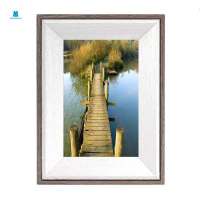 China Wholesale 4*6 Display Photo Display Custom Warm White Wood Picture Frame Environmentally Friendly Treasure Memory Wedding Picture Frame for sale