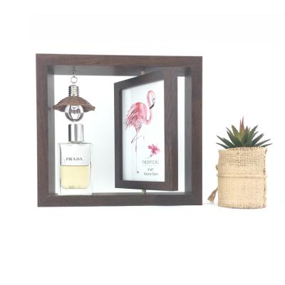 China 2021 Handmade New MDF Wooden Double Sided Creative Rotating Frame For 4X6