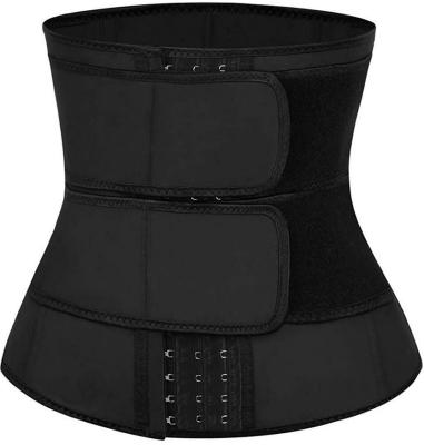 China Waist Trainer Neoprene Body Cincher Body Cincher Waist Tummy Control Shapewear Double Straps Antibacterial Latex Corset Waist Trainer Zipper Tight Up Girdle for sale