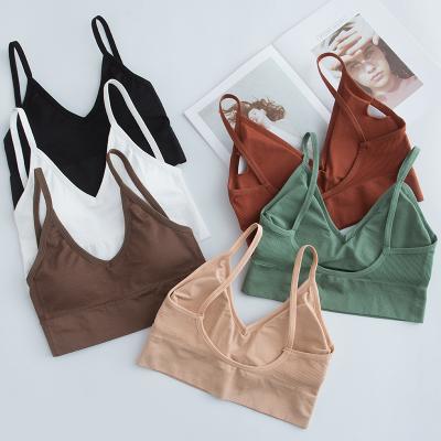 China Chest Girl Vest Women Bra Seamless Tube Top Camis Wrapped Wire Sports Beauty U Back Bra QUICK DRY Free Pad for sale