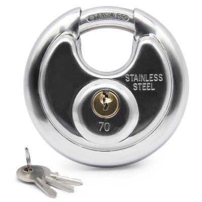 China 304 Stainless Steel Round Storage Unit Door Heavy Duty Self Disc Padlock Lock for sale