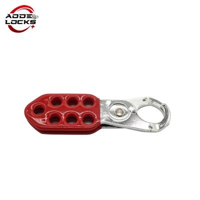 China Iron Team Plastic Coated Red 7 Holes Professional Technical Security Lockout Latch for sale