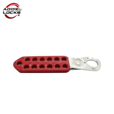 China Super Multiple Iron 13 Keyhole Design Backs Customization Red Lockout Hasp for sale