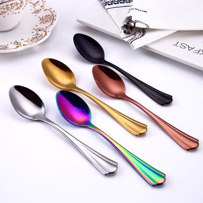 China Stocked Hot-selling Stainless Steel Vacuum 4 Sets Tableware Hotel Supplies Gold Plated Tableware for sale