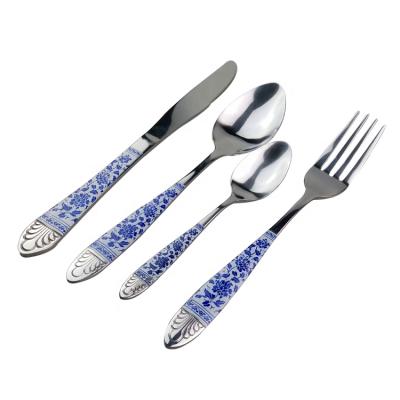 China Durable PVD Coating Cutlery Silver Cutlery Set Stainless Steel Dinnerware Silverware Flatware for sale