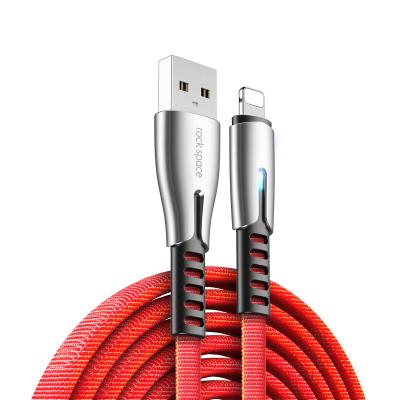 China Mobile Phone Space Rock M2 Cable Black Red Blue Zn-alloy Fast Charge And Sync Cable Fast Charging Cable For iPhone for sale