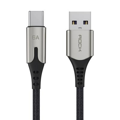 China Zn-alloy 6A Mobile Phone ROCK M1 Type-C Charging And Type-C Fast Sync Flex Cables for sale