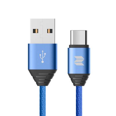 China Type-C Cable Mobile Phone ROCK M5 Metal Braided Fast Charge and Sync Cable Mobile Data Charging Cable for sale