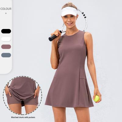 China SKIRTS Women Tennis Sports Clothes Badminton Fitness Anti-walking Short Skirt With Underwear for sale