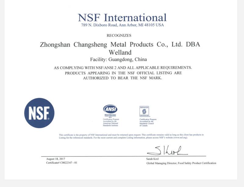 NSF - Zhongshan Changsheng Metal Products Co., Ltd.