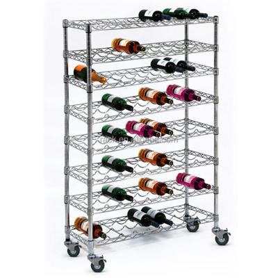 China Viable Wholesale DIY Chrome Metal Wine Bottle Rack, Wine Storage, 15 Years Manufacturer for sale