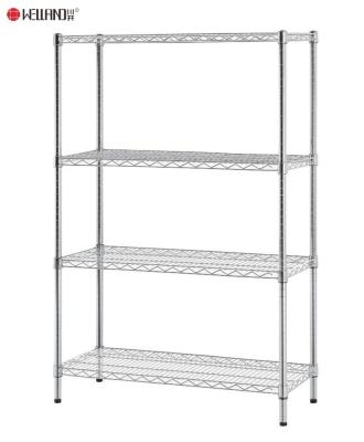 China Metro Adjustable Wire Chrome Metal NSF Approval Stocked Shelving Units for sale