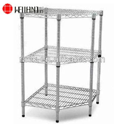 China Durable New Design Heavy Duty Chrome 3-Tiers Kitchen Corner Shelf Plan, NSF Approval for sale