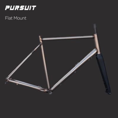 China Gravel OEM 2019 customized CR-MO chromoly tube stainless steel flat frame 160mm disc gravel bike bicycle frame for sale