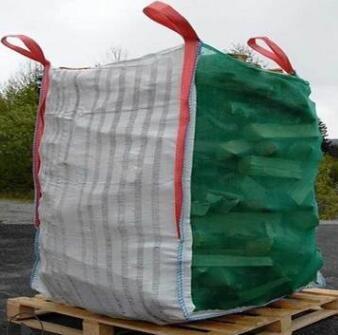 China Heavy Duty Vented Bulk Bags Firewood Transportation , Mesh PP Super Sack Bags for sale