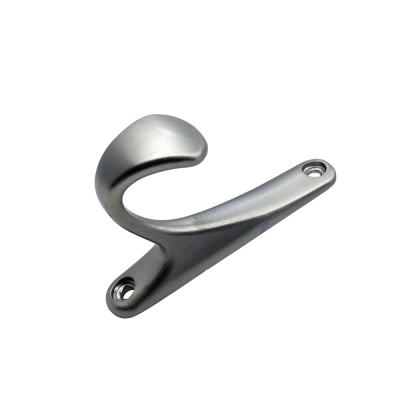 China Cheap Viable Stainless Steel Metal Mount Hanger Rail Shelf Hat Coat Hook Single Wall Rack For Cupboard for sale