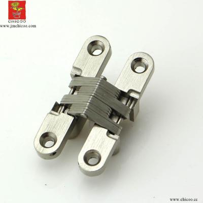 China 13X60 Zinc Alloy Invisible Concealed Concealed Door Cross Hinge For TV Door for sale