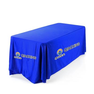 China Durable Environmental Friendly And Long Lasting Multifunctional Printed Advertising Drape Display Fabric Throw Table Cover For Event for sale