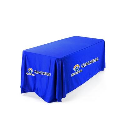 China Durable High Quality Environmental Friendly And Long Lasting Polyester Spandex Knitted Tablecloth For Decoration Advertising Custom Logo for sale