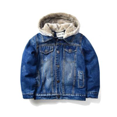 China Wholesale Removable Hooded Thickness Windproof Keep Warm Winter Children Kids Lattice Jackets for sale