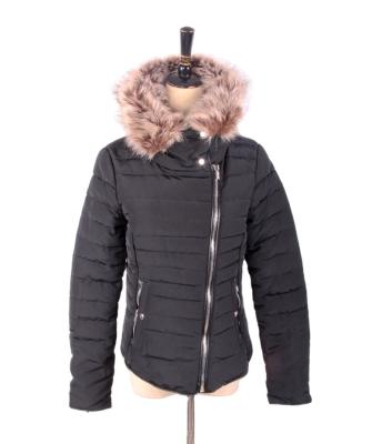 China China Factory Breathable Black Simple Color Women Quilting Faux Mink Fur Winter Down Jacket for sale